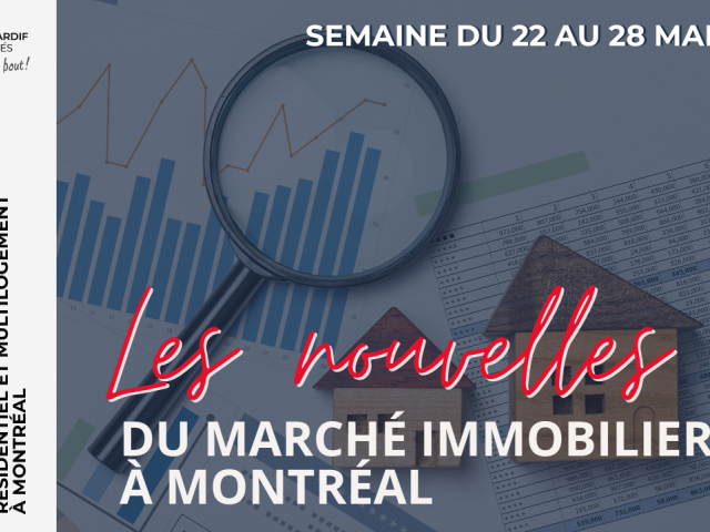 Marché immobilier résidentiel à Montréal – Semaine du 22 au 28 mai 2025