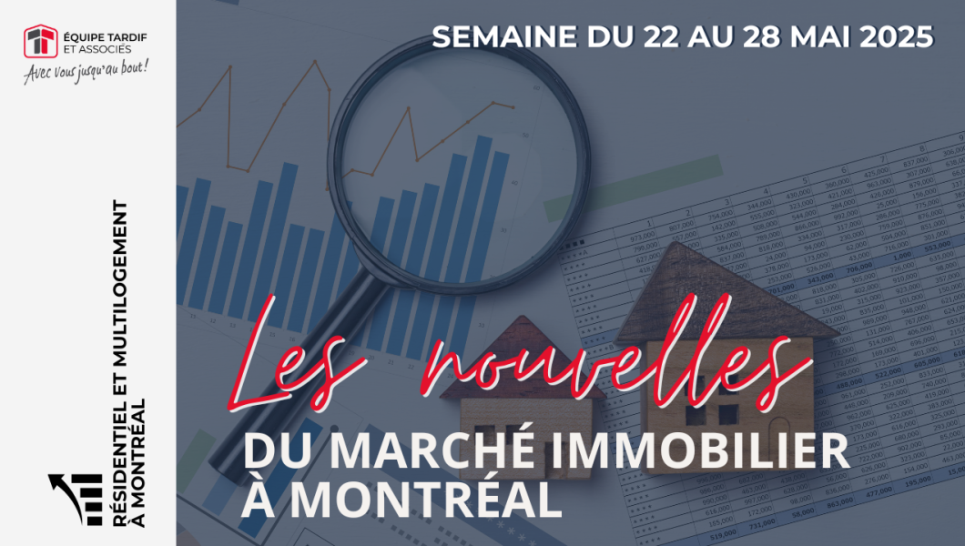 Marché immobilier résidentiel à Montréal – Semaine du 22 au 28 mai 2025